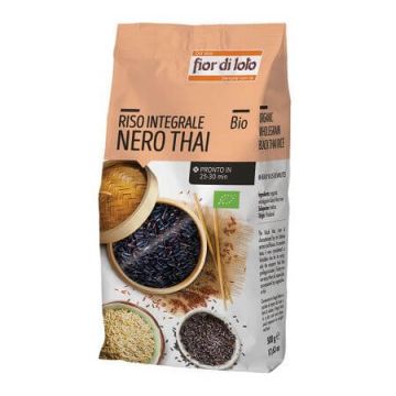 Orez integral negru thai eco, 500 g, Fior di Loto