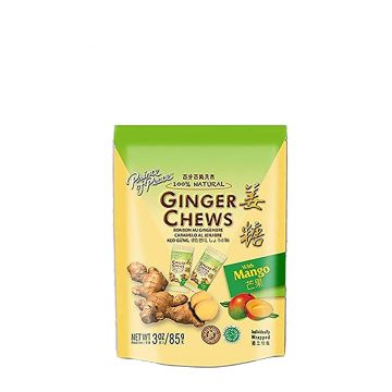 Prince Of Peace Ginger Chews, Caramele Cu Ghimbir Cu Aroma De Mango, 85 G