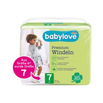 Babylove Scutece premium numărul 7, 30 buc