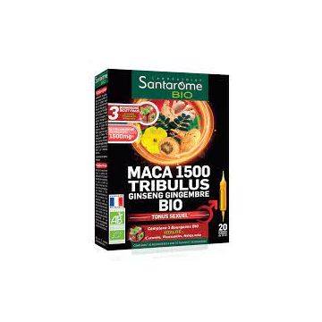 Maca 1500 Tribulus, 20 fiole, Santarome