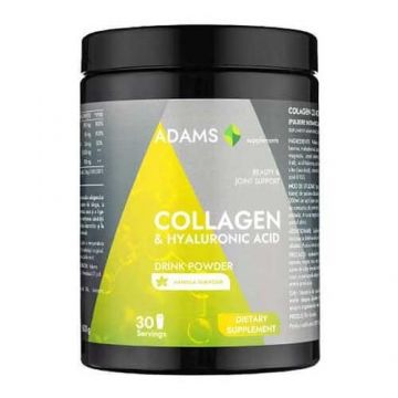 Pudra instant cu aroma de vanilie Collagen HA Active Line, 600 g, Adams