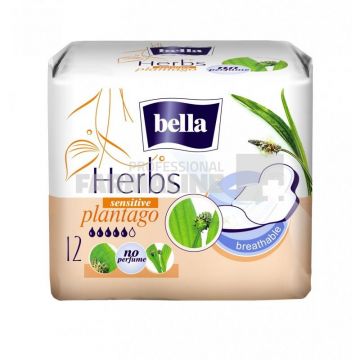Bella Herbs Sensitive Plantago Absorbante 12 bucati