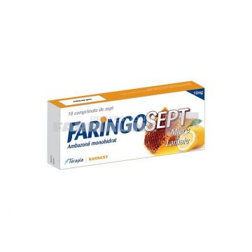 Faringosept cu miere si lamaie 10 mg 10 comprimate de supt