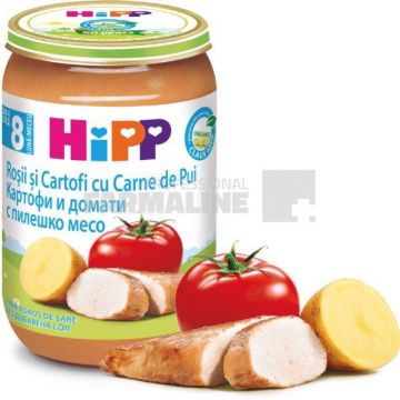 Hipp Piure Rosii cu Cartofi si Pui 8+ luni 220 g