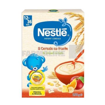 Nestle 8 Cereale cu Fructe 1-3 ani 250 g