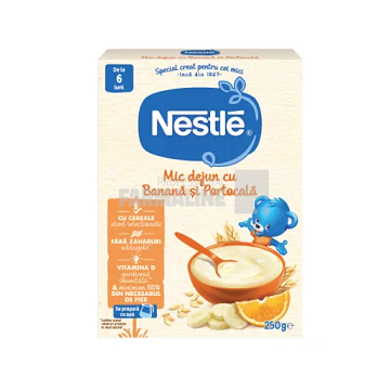 Nestle Mic Dejun cu Banane si portocale 6+ luni 250 g