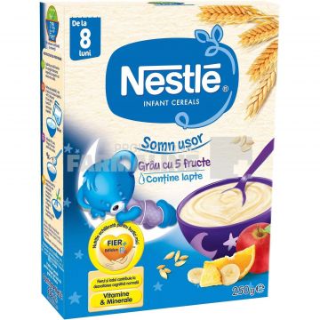 Nestle Somn Usor cu Grau si 5 Fructe 8+ luni 250 g