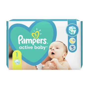 Pampers New Born Scutece  nr.1 2-5 kg 43 bucati