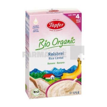 Topfer Bio Organic Cereale Orez cu Banane 4+ luni 175 g