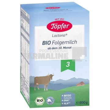 Topfer Lactana Bio 3 10+ luni 600 g