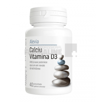 Alevia Calciu Vitamina D3 40 comprimate