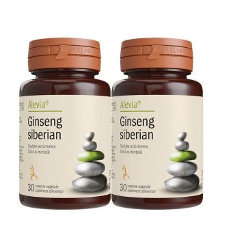 Alevia Pachet Ginseng siberian 30 capsule 1+1 Gratis