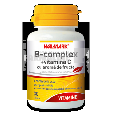 B Complex + Vitamina C cu aroma de fructe 30 tablete