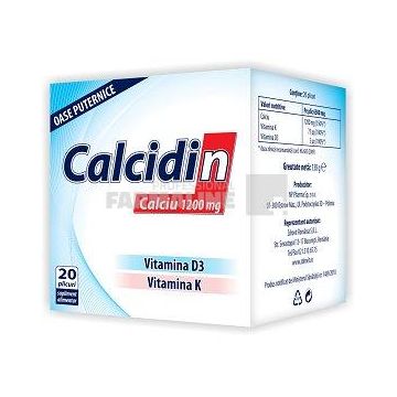 Calcidin + Vitamina D3 + Vitamina K 20 plicuri