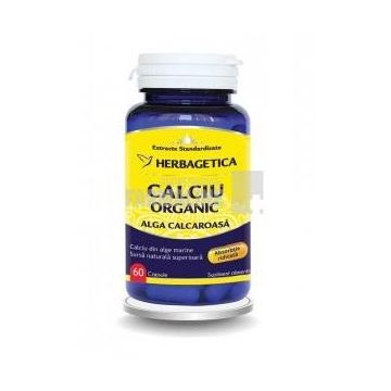 Calciu Organic cu alga calcaroasa 60 capsule
