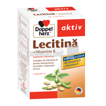 Doppelherz Aktiv Lecitina 500 mg + Vitamine B + Vitamina E 40 tablete
