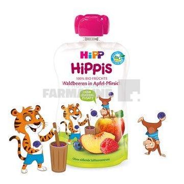 Hipp Hippis Piure cu Mar, Piersica si Fructe de Padure 12+ 100 g
