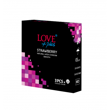 Love Plus Strawberry Prezervative 3 bucati