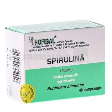 Spirulina 1000 mg 40 comprimate