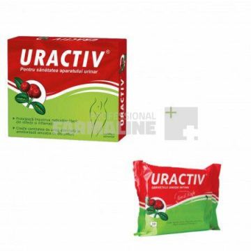 Uractiv 21 capsule + Servetele umede Cadou