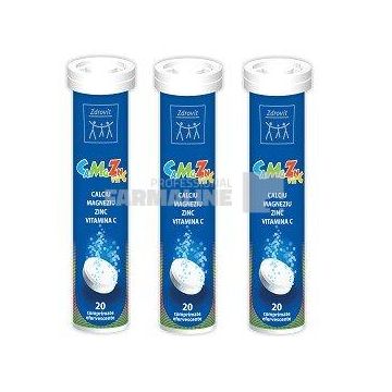 Zdrovit CaMgZn + Vitamina C 20 comprimate efervescente