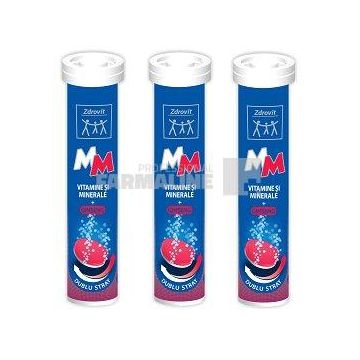Zdrovit MM Vitamine si Minerale + Ginseng 24 comprimate efervescente