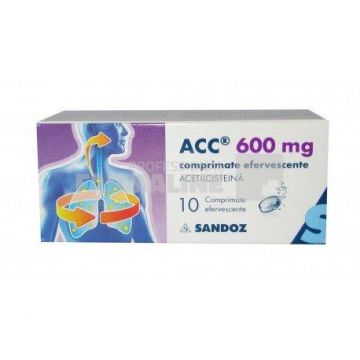 ACC 600 mg 10 comprimate efervescente