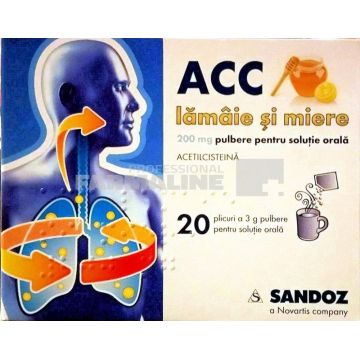 ACC Lamaie si miere 200 mg 20 plicuri