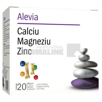 Alevia Calciu Magneziu Zinc 20 plicuri