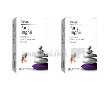 Alevia Pachet Par si unghii 60 comprimate 1 + 1 Gratis