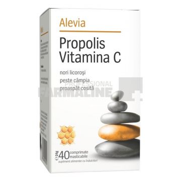 Alevia Propolis Vitamina C 40 comprimate