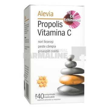 Alevia Propolis Vitamina C cu Echinacea 40 comprimate