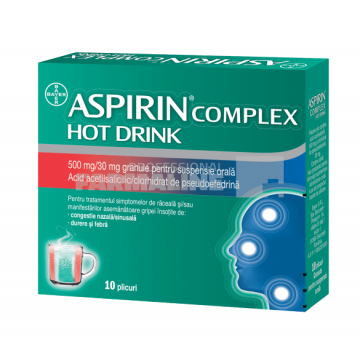 ASPIRIN COMPLEX HOT DRINK 500 mg/30 mg granule pentru suspensie orala