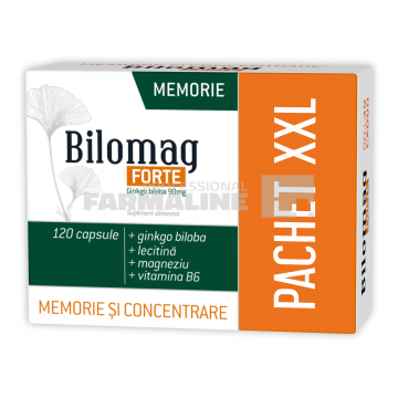 Bilomag Forte Memorie 90 mg 120 capsule (90 + 30 Cadou)