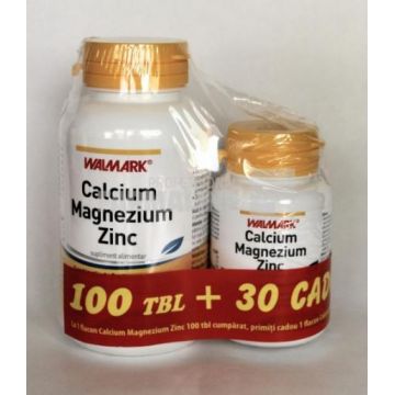 Calciu Magneziu si Zinc Forte 100 tablete + 30 tablete