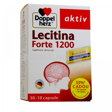 Doppelherz Aktiv Lecitina Forte 1200 mg  30 capsule + 10 capsule Cadou