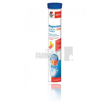 Doppelherz Aktiv Magneziu 400 + B1 + B6 + B12 + Acid folic 15 comprimate efervescente