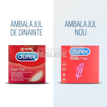 Durex Feel Thin Prezervative 3 bucati