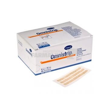 Hartmann Omnistrip Plasture hipoalergenic pentru suturi 6 mm x 76 mm 3 bucati/plic x 50