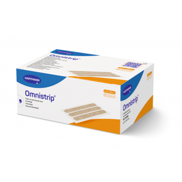 Hartmann Omnistrip Plasture hipoalergenic pentru suturi 6 mm x 76 mm 3 bucati/plic x 50