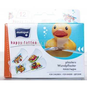 Matopat Plasturi pentru copii Happy Tattoo 12 bucati