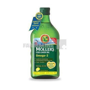 Moller's Omega 3 Ulei din ficat de cod cu lamaie 250 ml