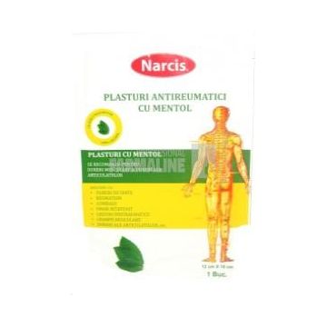 Narcis Plasture antireumatic cu mentol 12 cm x 18 cm