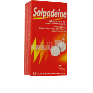 Solpadeine 500mg/8 mg/30mg 12 comprimate efervescente