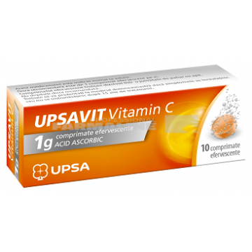 Upsavit Vitamin C 10 comprimate efervescente 1 g