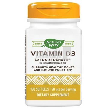 Vitamina D3 pentru adulti 2000 UI 120 capsule