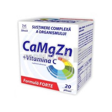 Zdrovit CaMgZn + Vitamina C Formula Forte 20 plicuri