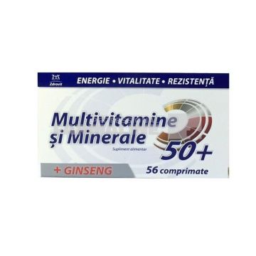 Zdrovit Multivitamine + Minerale cu Ginseng 50+ 56 comprimate