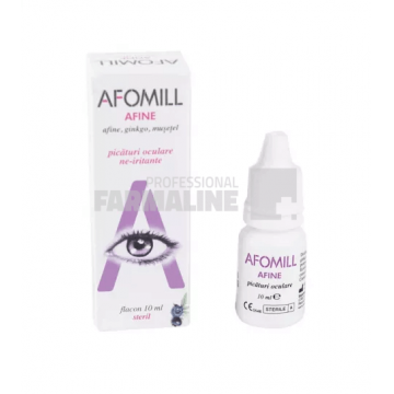 Afomill Fortifiant Afine, Ginko si Musetel picaturi oftalmice 10 ml