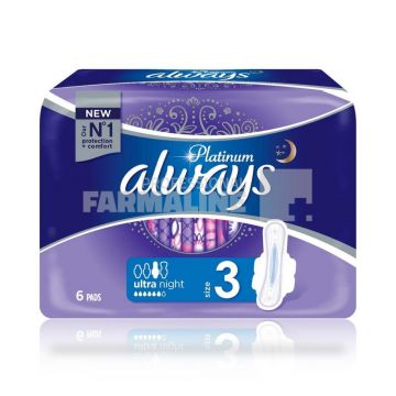 Always Platinum Night Absorbante Size3 6 bucati